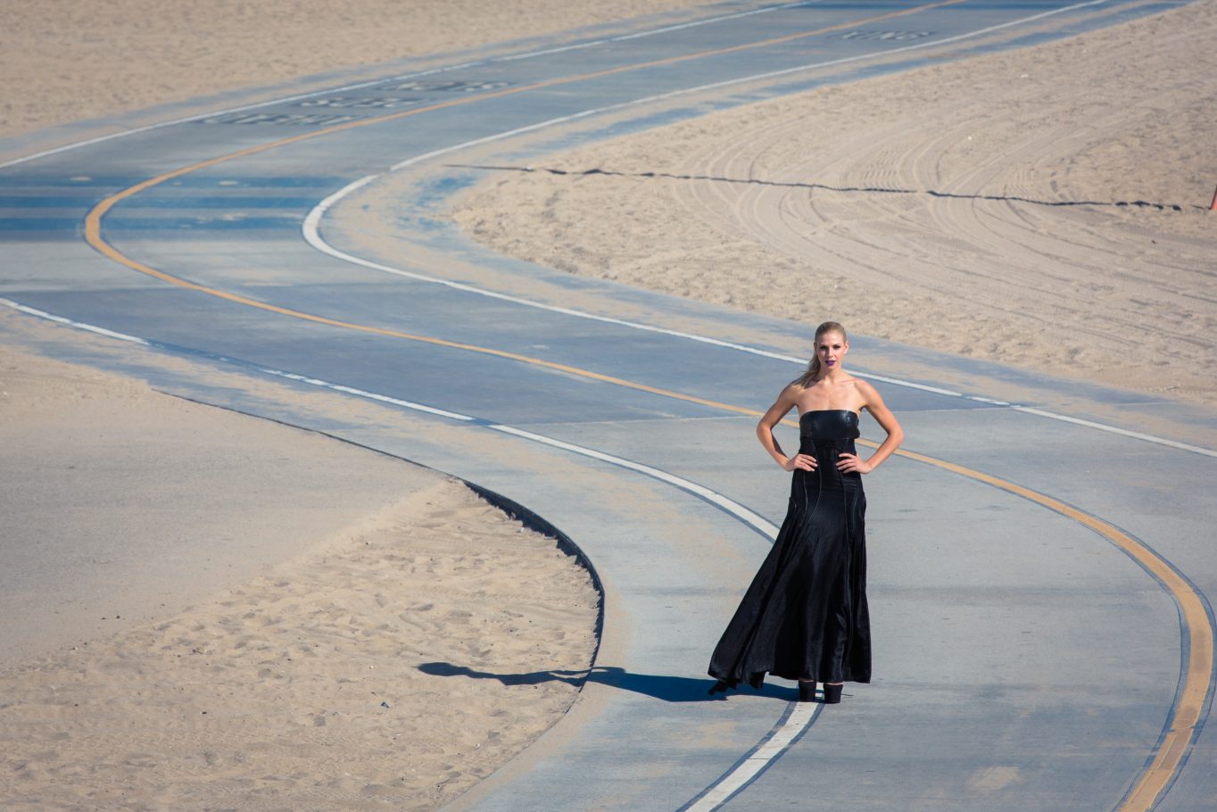 Fashion photography, Ina Soltani, Los Angeles, Santa Monica Beach