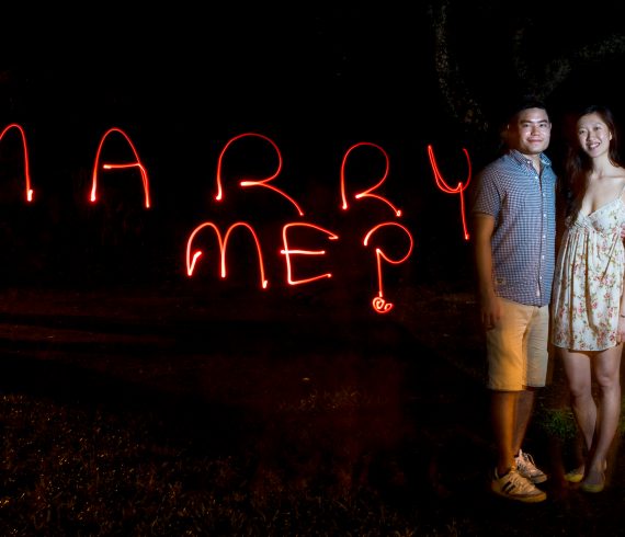 Light painting photography, Proposal, engagement