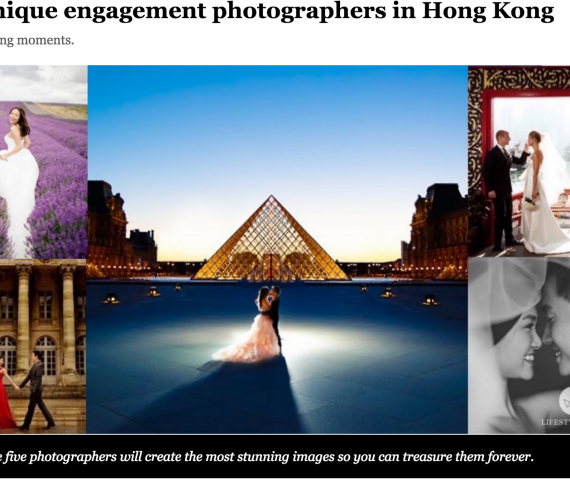 Joyce Yung in Lifestyle Asia's feature of 5 unique engagement photographers in Hong Kong